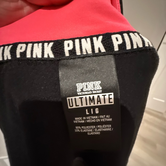 PINK Victoria's Secret Black and Gray Varsity Jacket - Picture 3 of 3